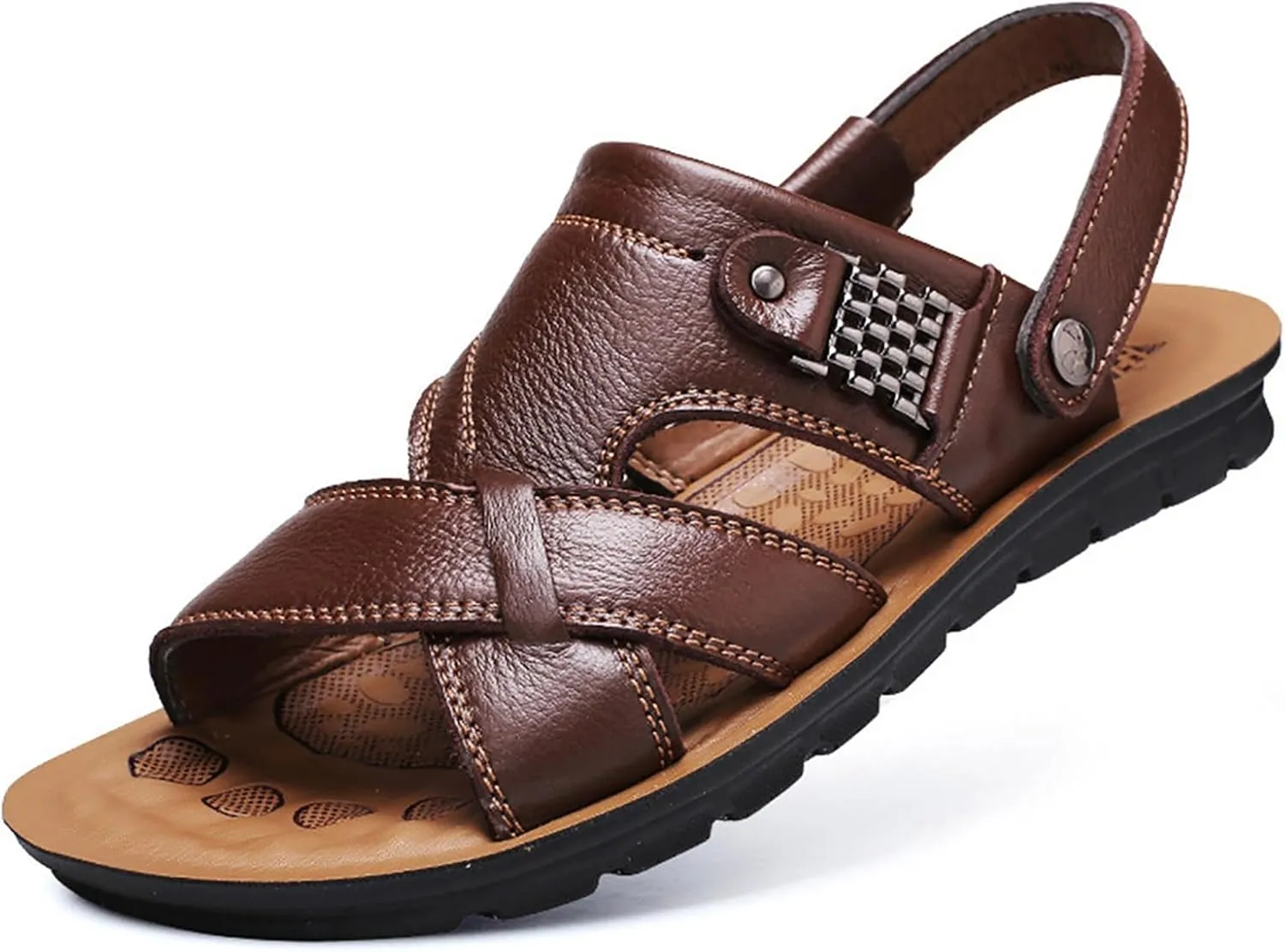 Men's Breathable Slip-On Sandals for Casual Outdoor Beach Walking Comfortable Lightweight Design