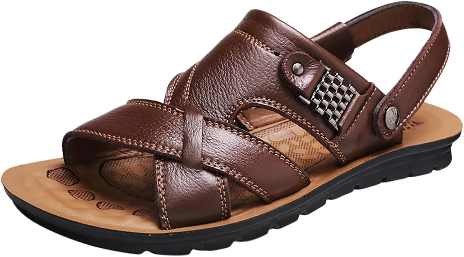 Men's Breathable Slip-On Sandals for Casual Outdoor Beach Walking Comfortable Lightweight Design