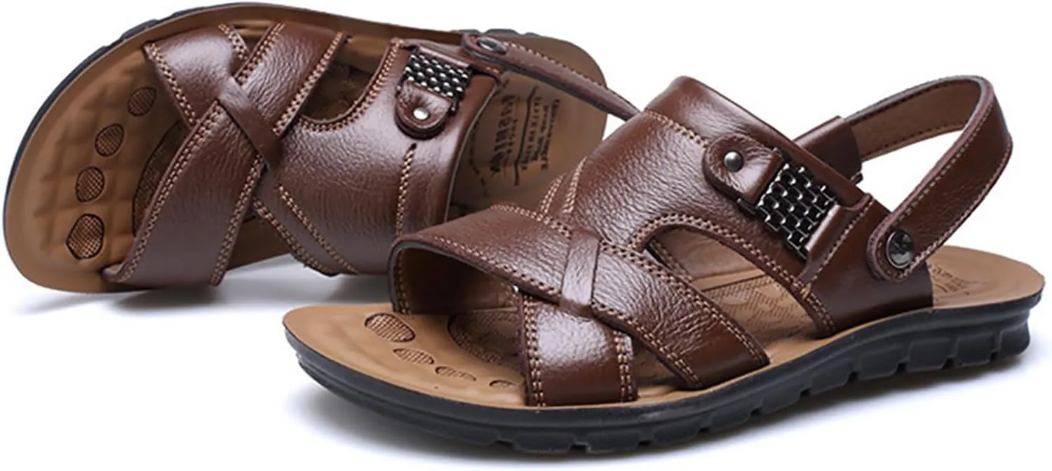 Men's Breathable Slip-On Sandals for Casual Outdoor Beach Walking Comfortable Lightweight Design