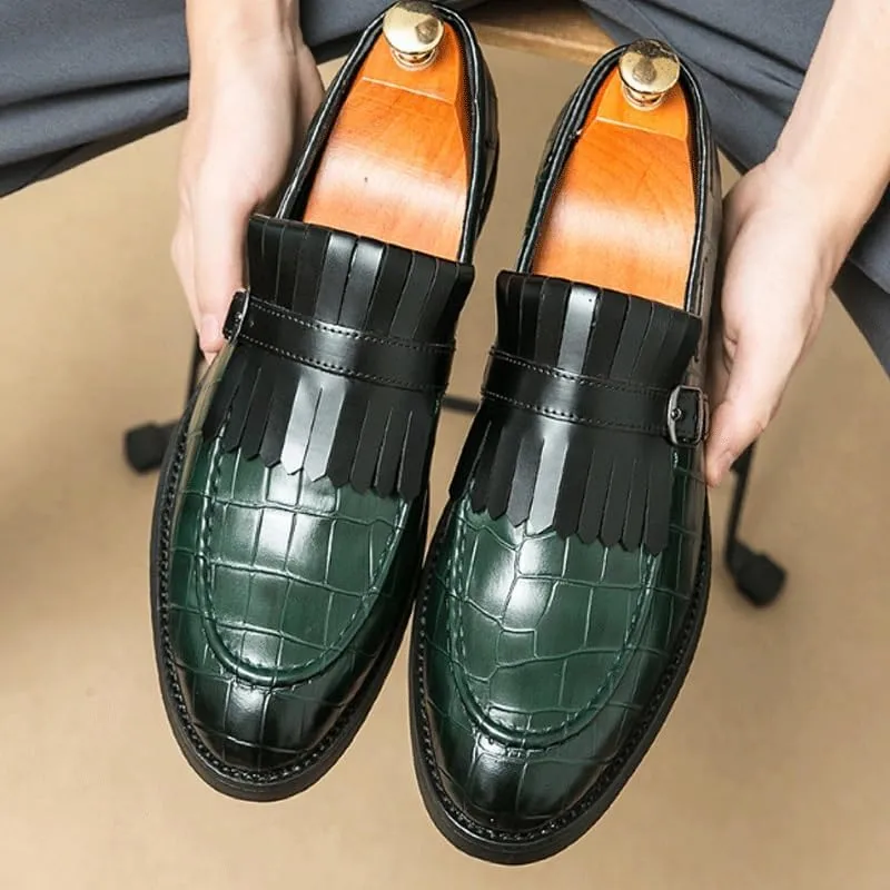 Men's Dress Shoes Lightweight Retro Casual Flats Loafers for Daily Walking Business Shoes