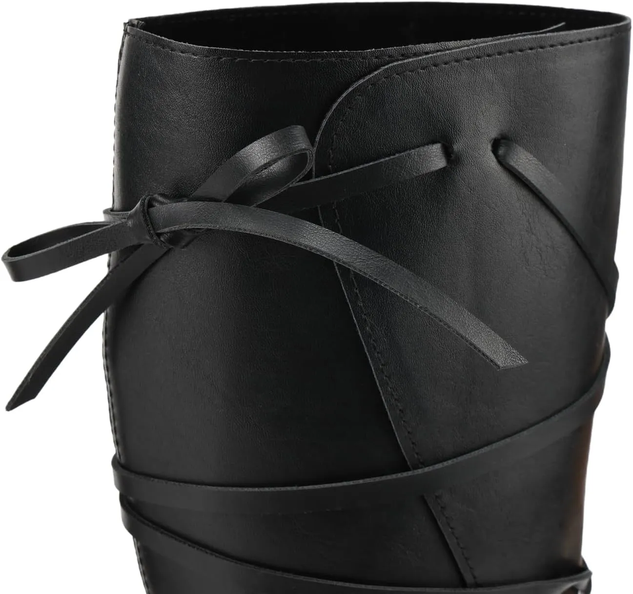 Mens Medieval Boots Faux Leather Mid Calf Gothic Pirate Costume Renaissance Cosplay Shoes for Men