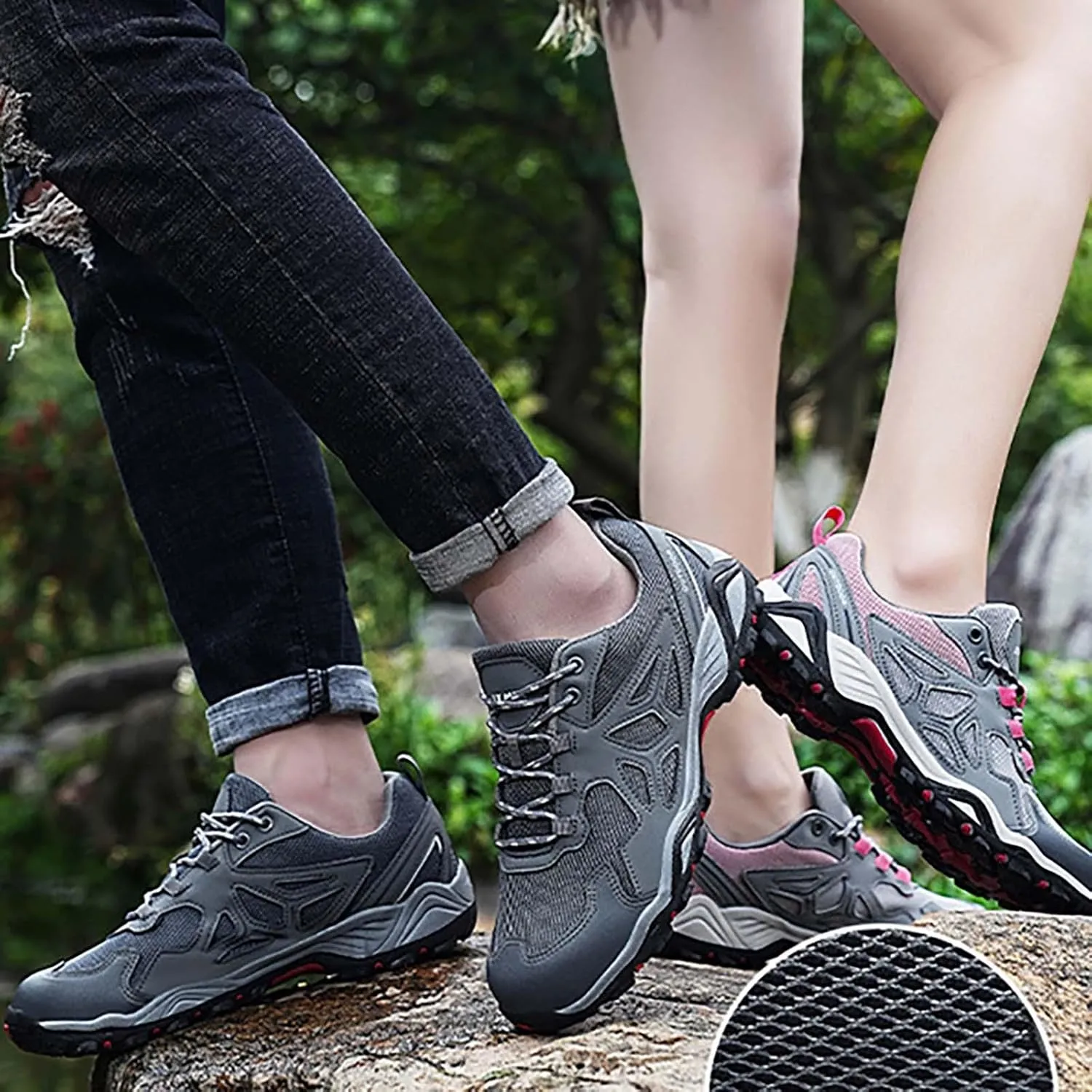 Mens Slip On Sneakers Non Slip Work Shoes for Men Running Shoes Womens Lightweight Women's Wide Loafers Black Loafers Women Comfortable Men's Sneakers