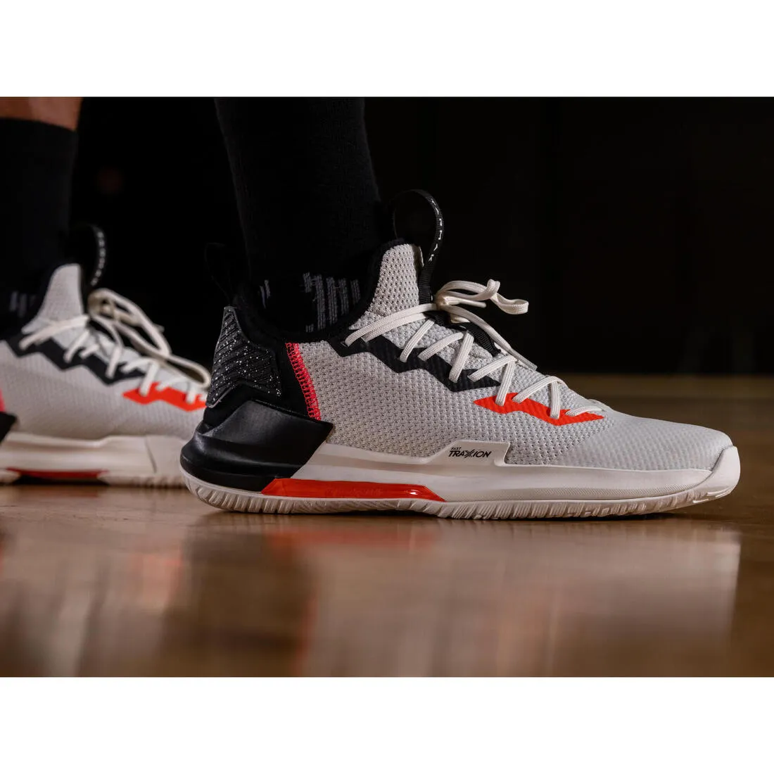 Men's/Women's Low-Rise Basketball Shoes Fast 500 - Black/Beige