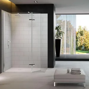 Merlyn 8 Series Hinged Swivel Showerwall Wet Room Shower Screen - 700mm   350mm
