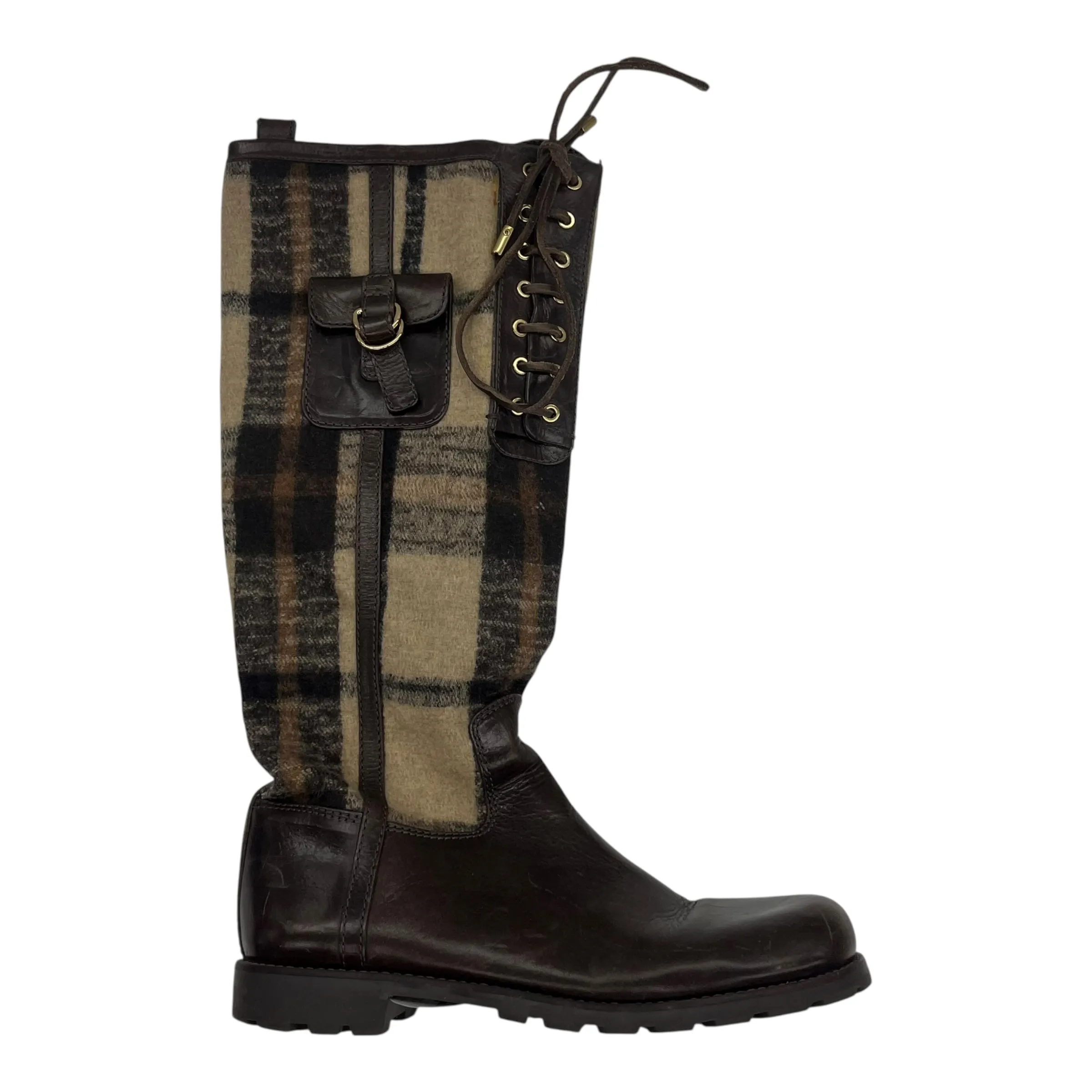 Ocean Walk Smart Fit Boots Designer By Tory Burch In Brown, Size:8.5