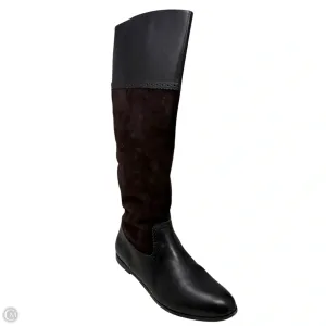 Slip Resistant City Walking Factory Worker Leather Knee High Boots By Brooks Brothers In Brown, Size: 8