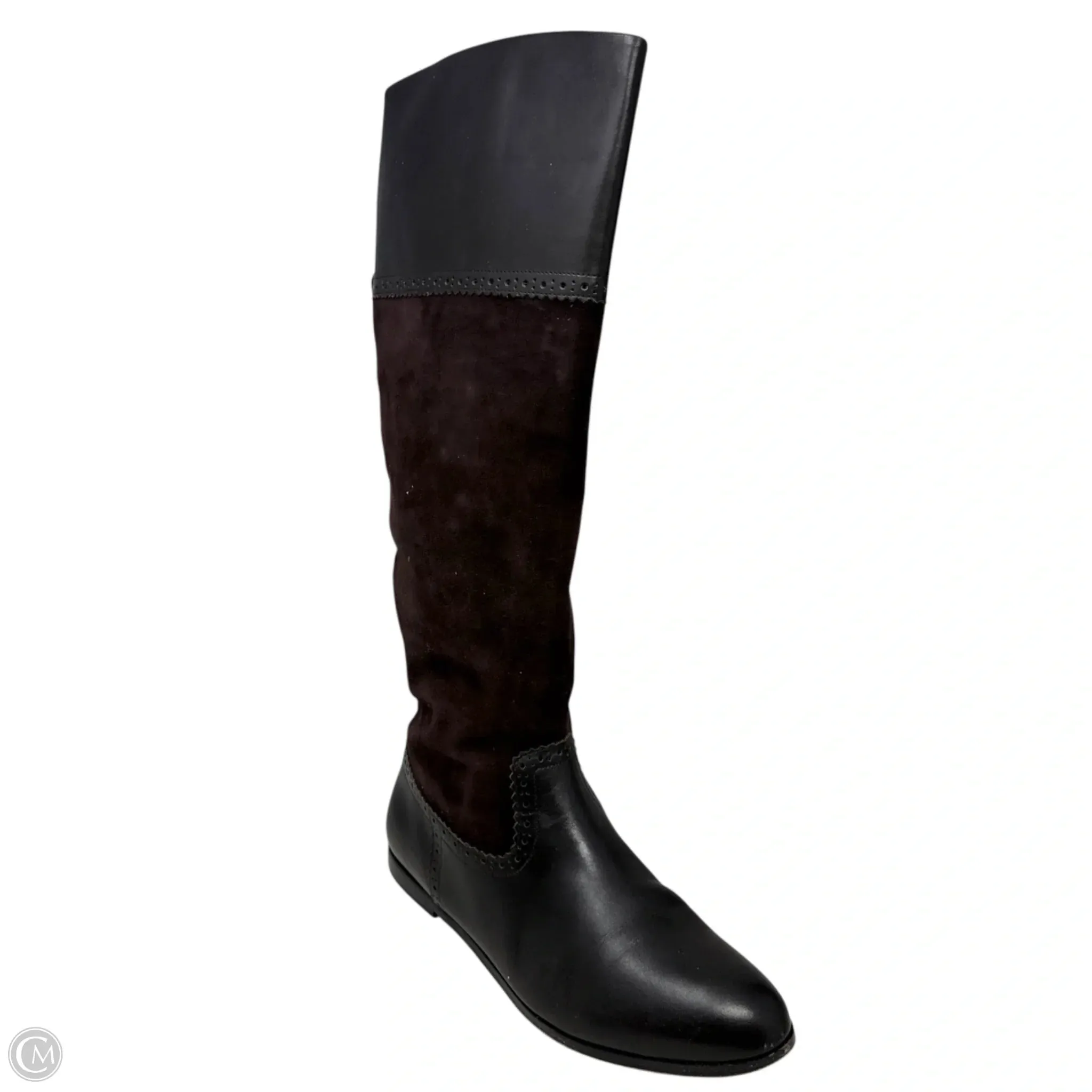 Slip Resistant City Walking Factory Worker Leather Knee High Boots By Brooks Brothers In Brown, Size: 8