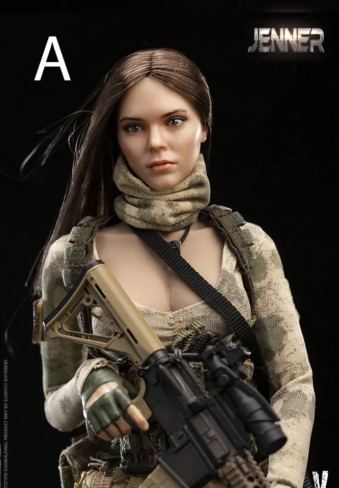 Military Women Soldier - Jenner and German Shepherd Dog Female Custom Figure Set Very Cool