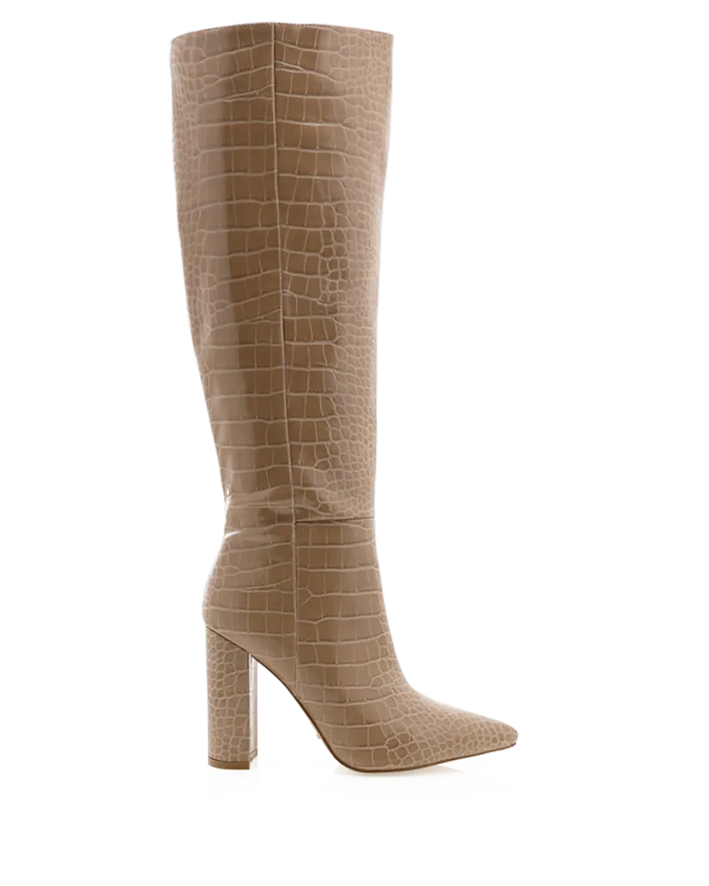 MILLA - NUDE CROC Comfortable ankle support All Weather Urban Traveler