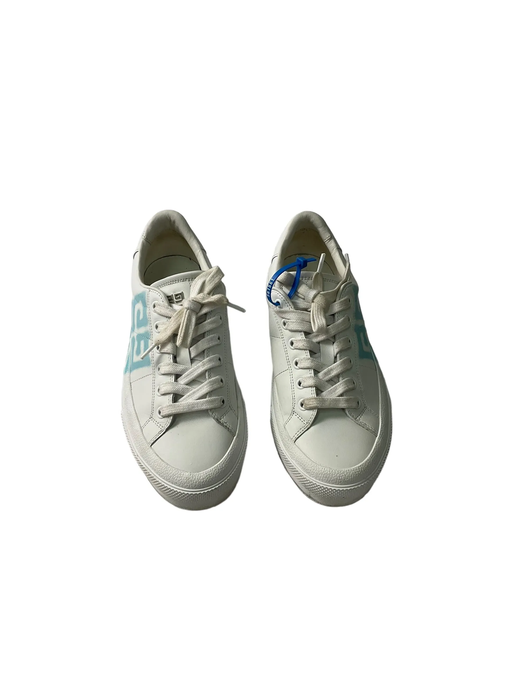 White Shoes Luxury Designer Givenchy, Size 7 Adjustable Hook and Loop Closure