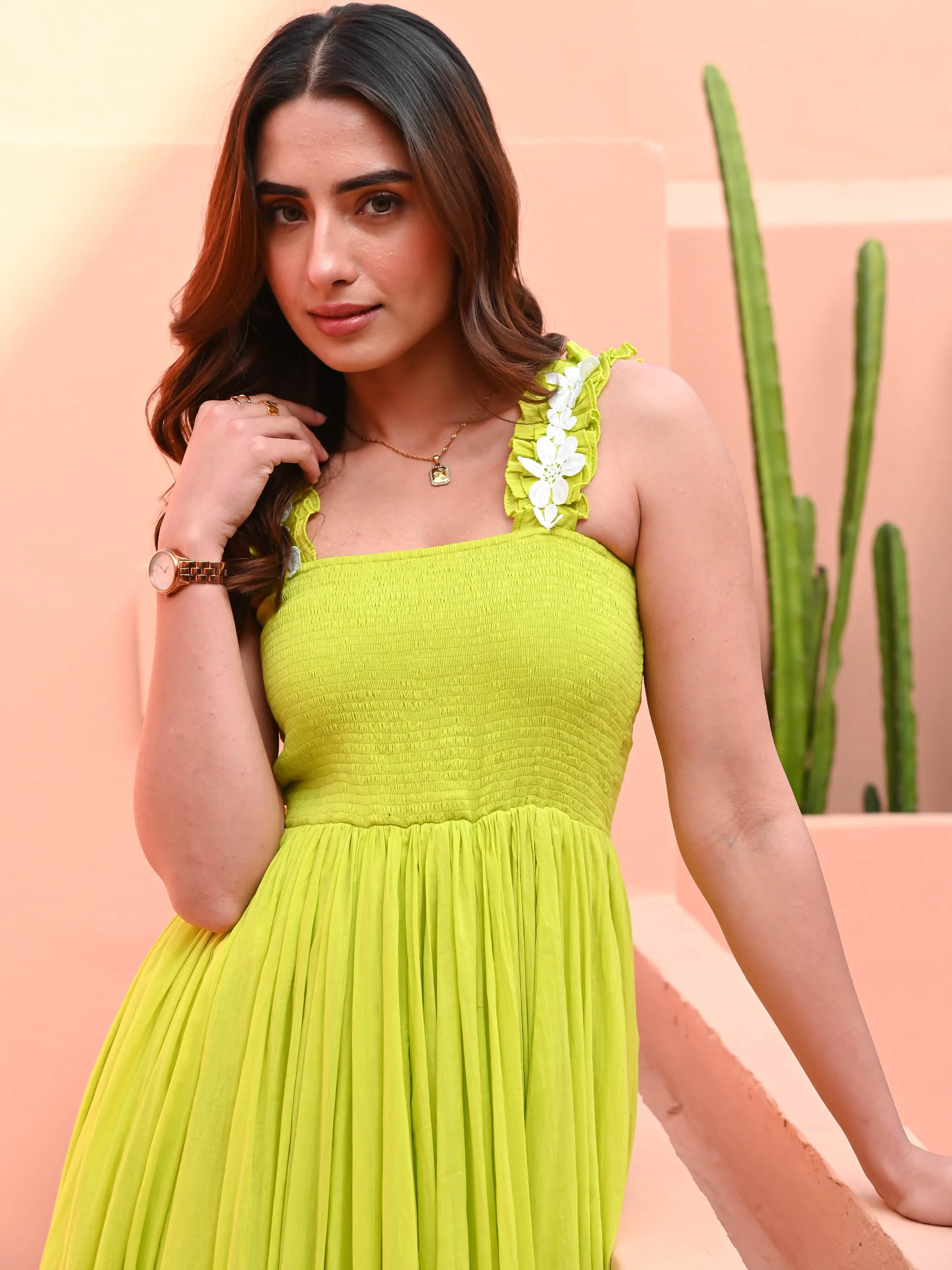Minimalist Lime Dress