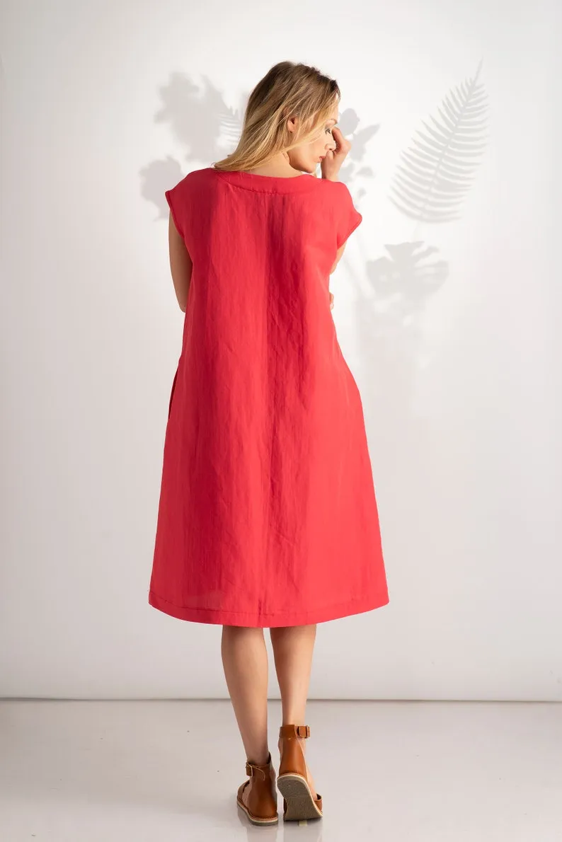 Minimalist Linen Dress