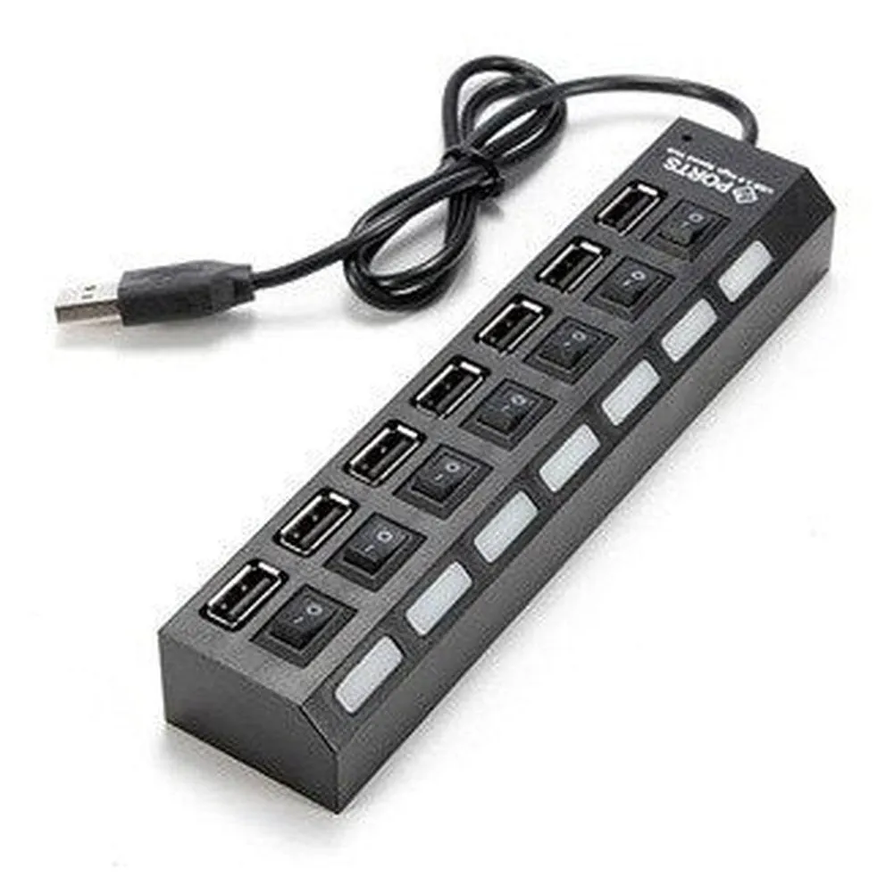 MOC  Compatible  LED Lighting Set Battery Box With Usb Port For And Pin Led Light Kit Four / Seven Port USB Hub Small Splitter Switch