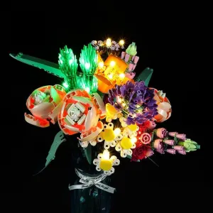 MOC NON  LED Lighting Set DIY toys Creator 10280 Flower Bouquet Building Blocks(Only Light Kit Included)