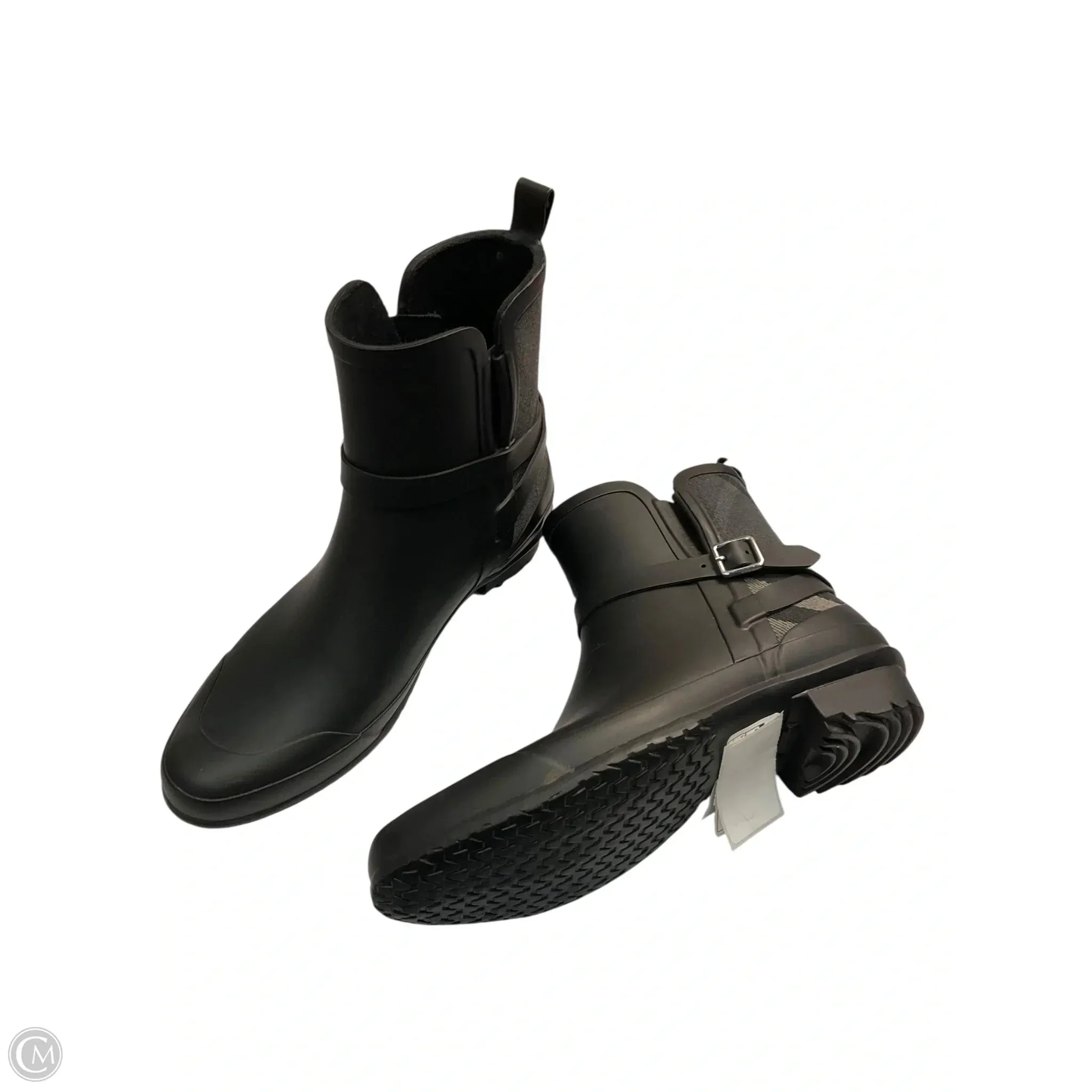 Boots Luxury Designer By Burberry In Black, Size: 9.5 Love Glow