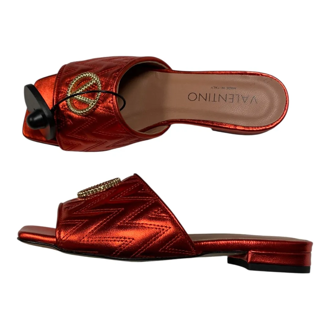 Comfort Walk All Weather Everyday Users Sandals Designer By Valentino-Mario In Red, Size:6