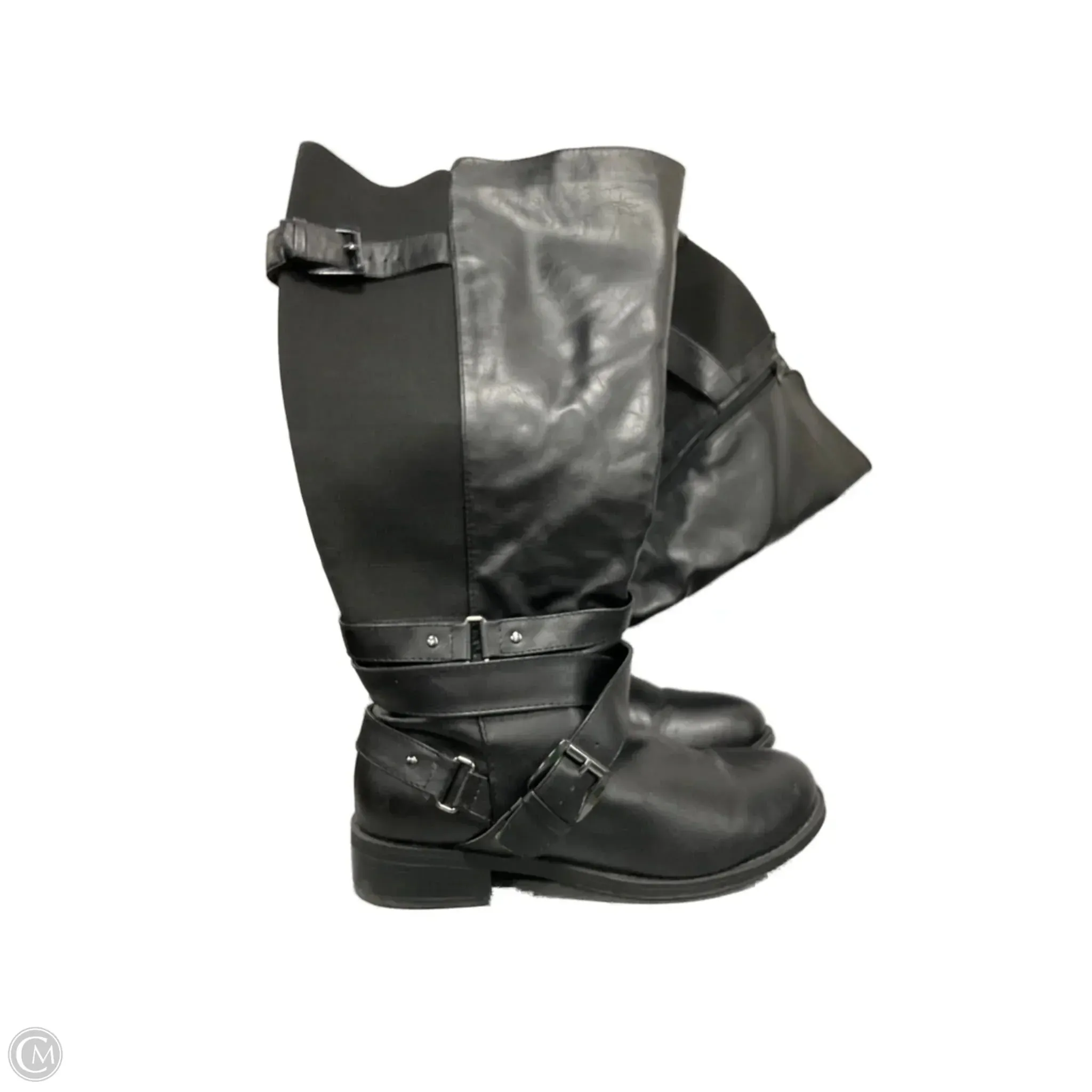 Boots Knee Heels By Torrid In Black, Size: 8 Padded collar