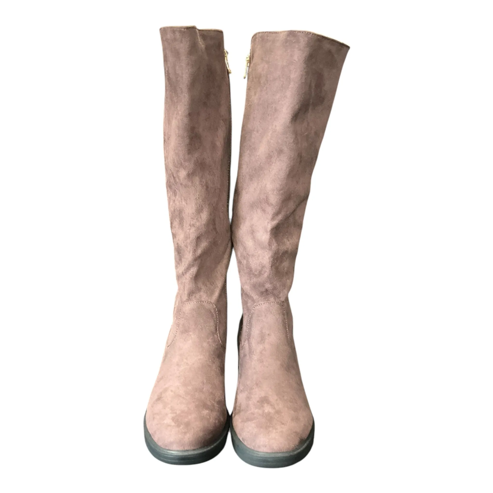 Boots Knee Flats By Bzees In Purple, Size: 8.5 Low Profile Midsole Shock Absorbing Urban Commute