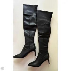 Casual Wear Construction Worker Boots Knee Heels By Calvin Klein In Black, Size: 10