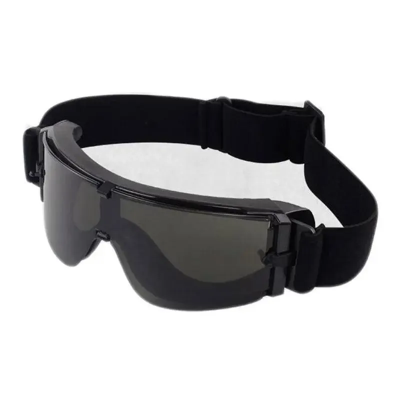 Multi Function Iron Mesh Tactical Mask with Fast Helmet and Tactical Goggles .
