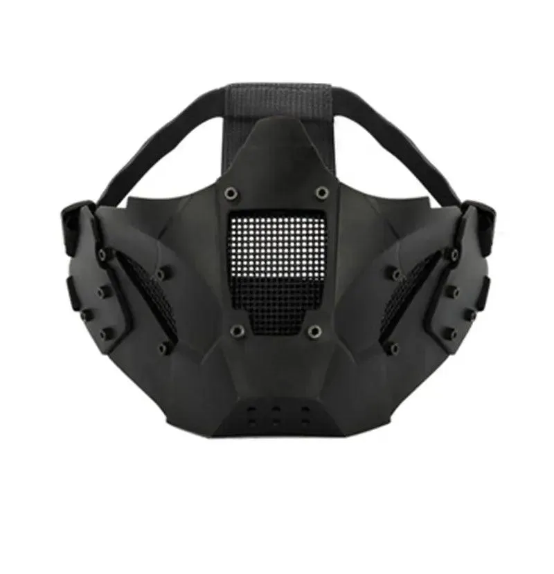 Multi Function Iron Mesh Tactical Mask with Fast Helmet and Tactical Goggles .