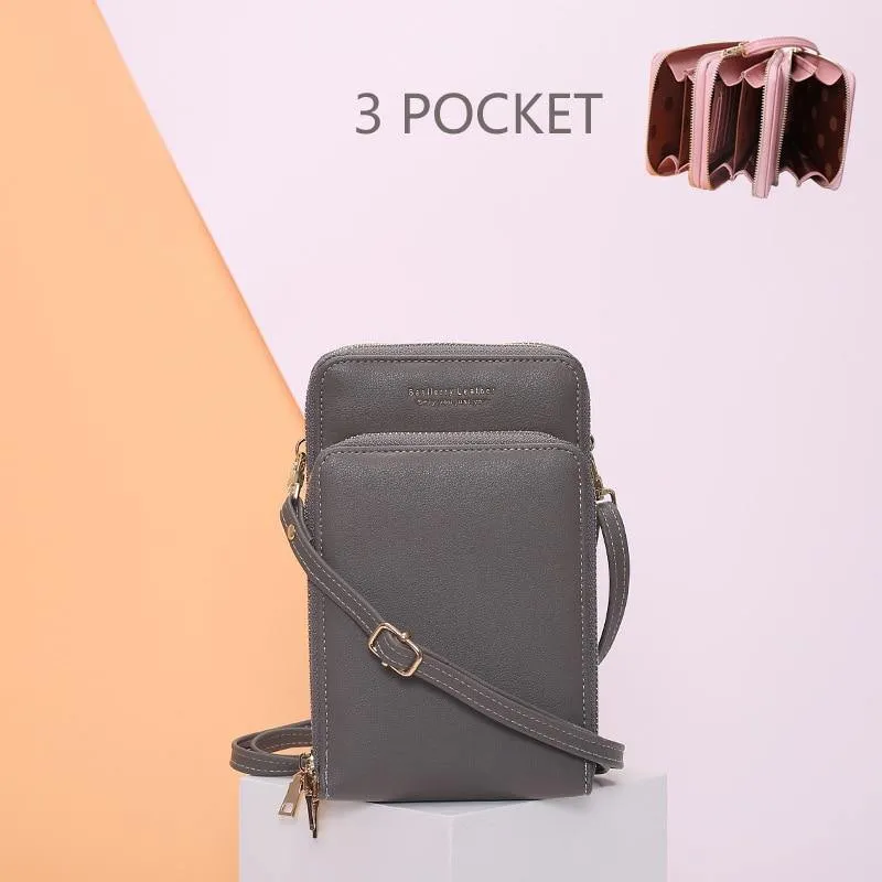 Multi-Pocket Crossbody Phone Bag Large Capacity