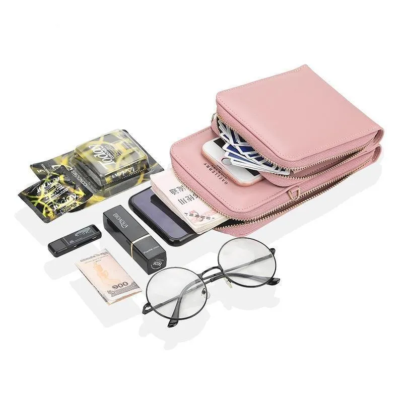 Multi-Pocket Crossbody Phone Bag Large Capacity