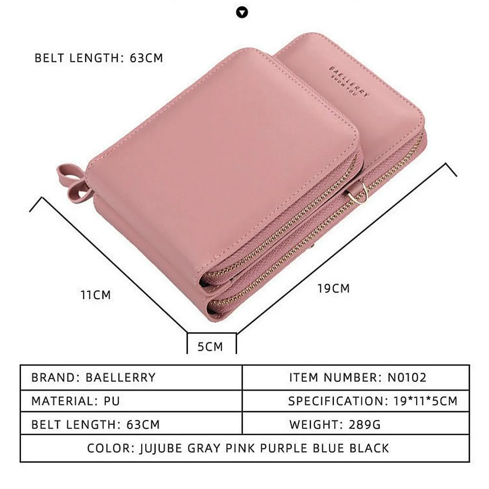 Multi-Pocket Crossbody Phone Bag Large Capacity
