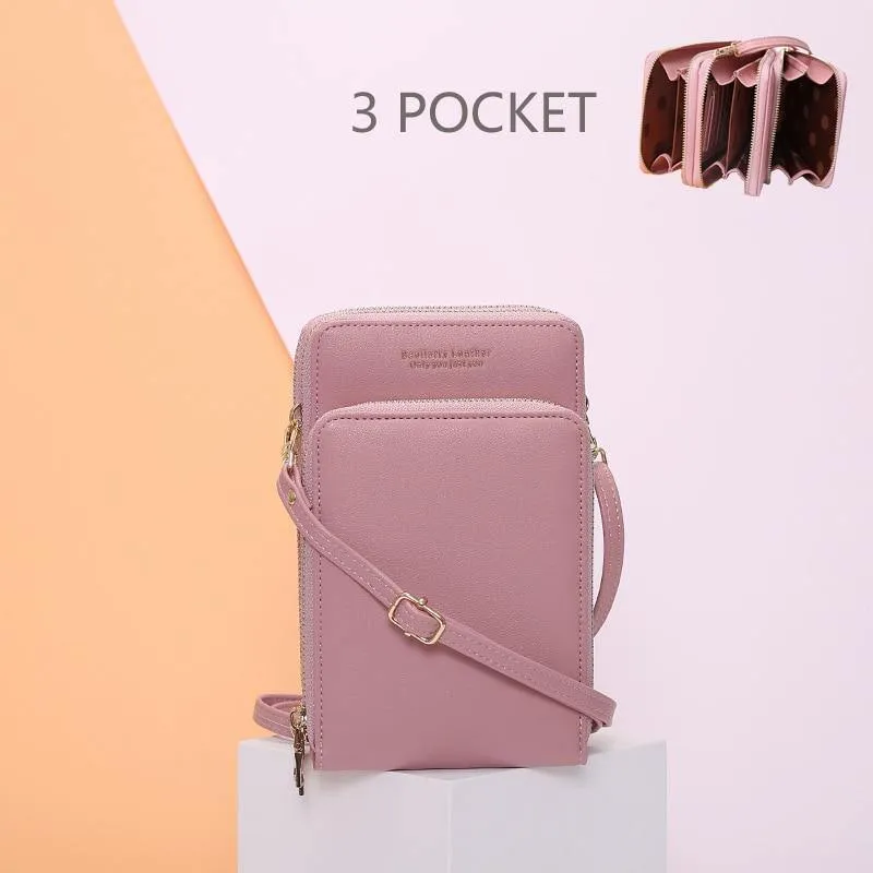 Multi-Pocket Crossbody Phone Bag Large Capacity
