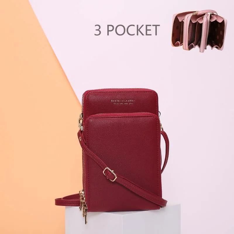Multi-Pocket Crossbody Phone Bag Large Capacity