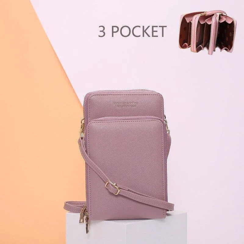 Multi-Pocket Crossbody Phone Bag Large Capacity