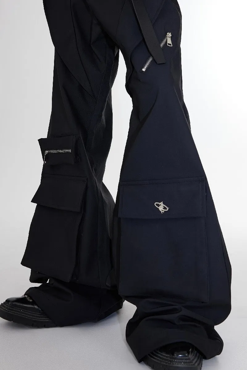 Multi Pocket Flared Trousers