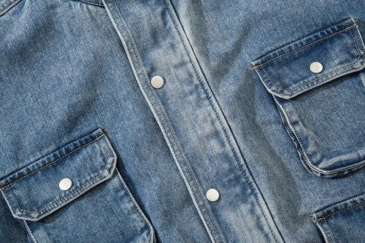 Multi-pocket Hooded BF Denim Jacket