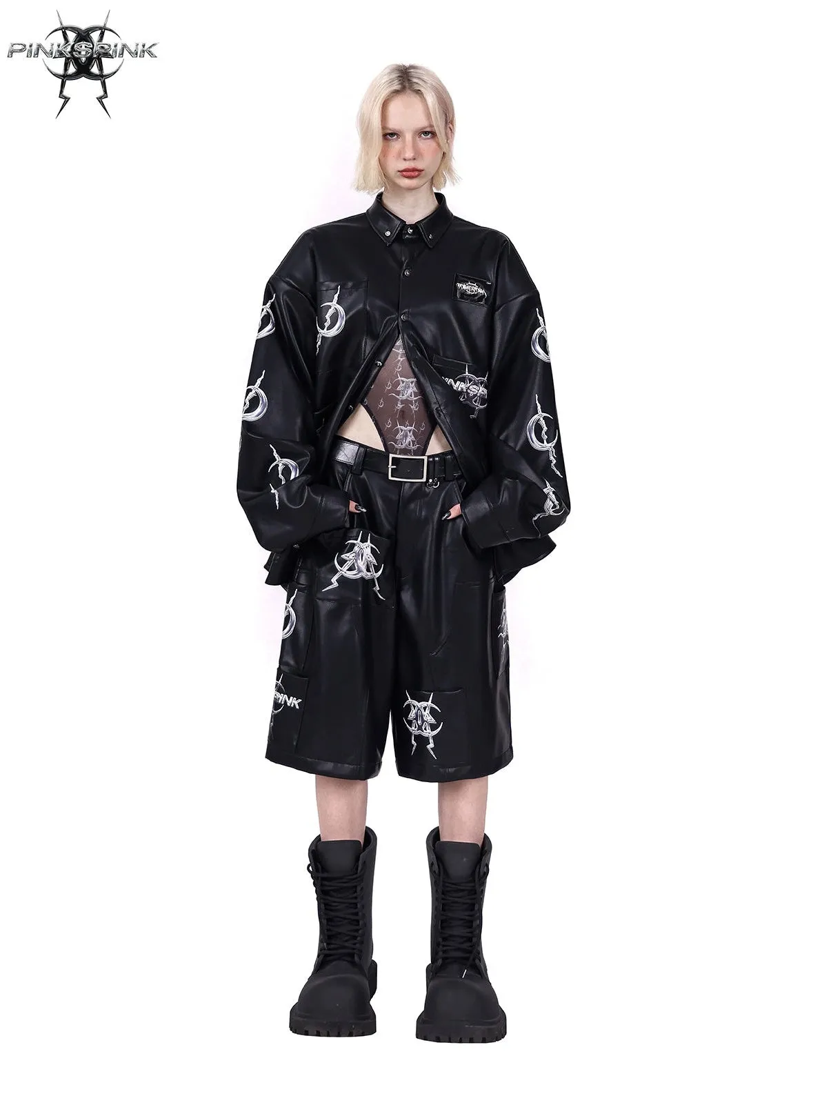 Multi Pocket Leather Jacket