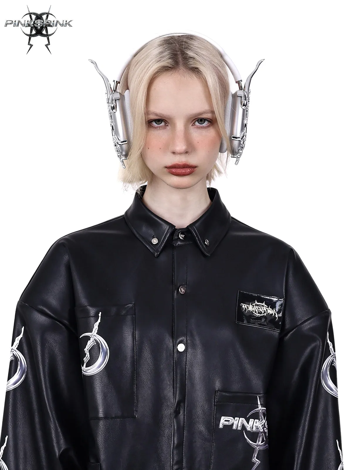 Multi Pocket Leather Jacket