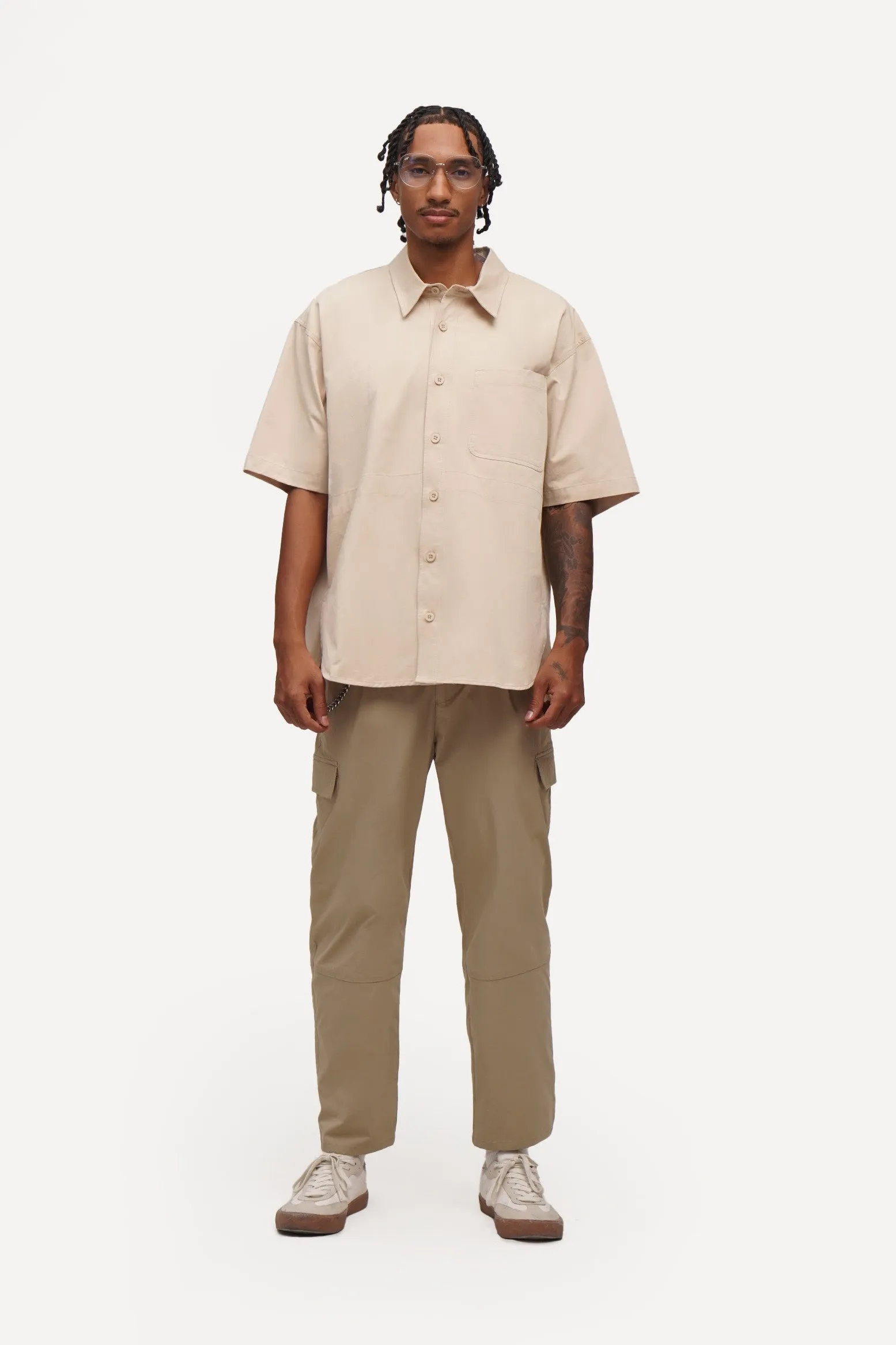 Multi-Pocket Oversized Shirt