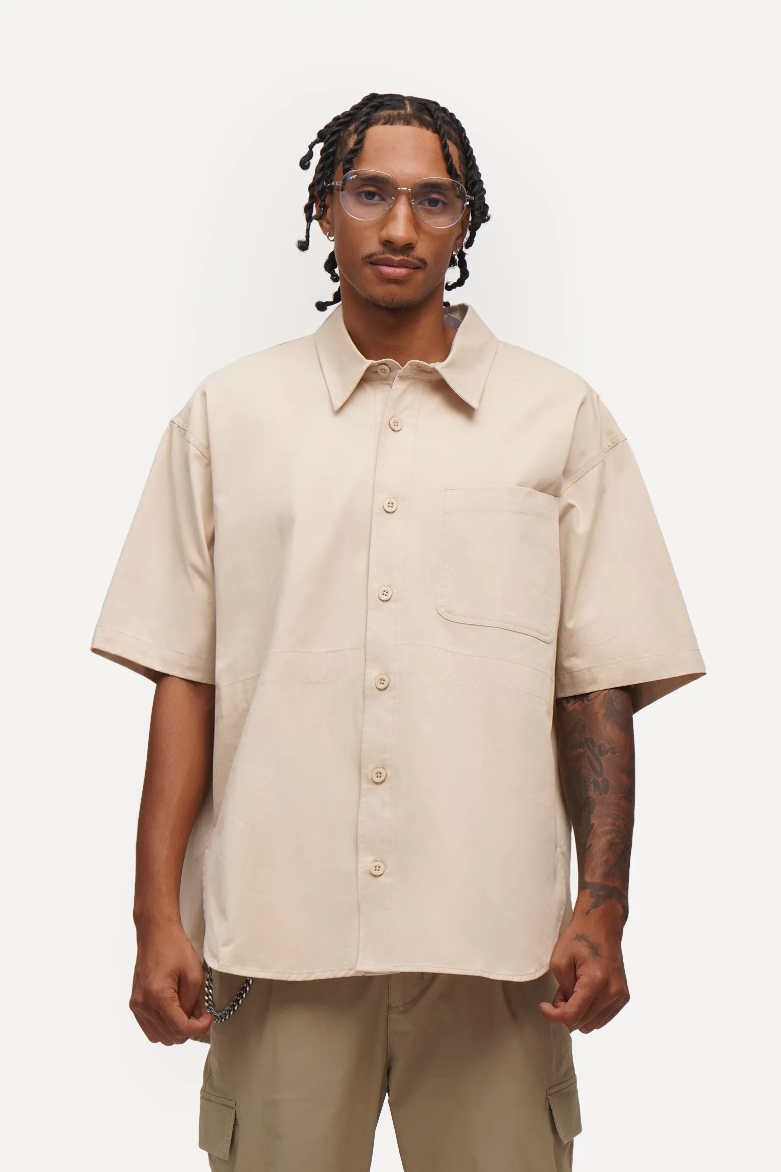 Multi-Pocket Oversized Shirt