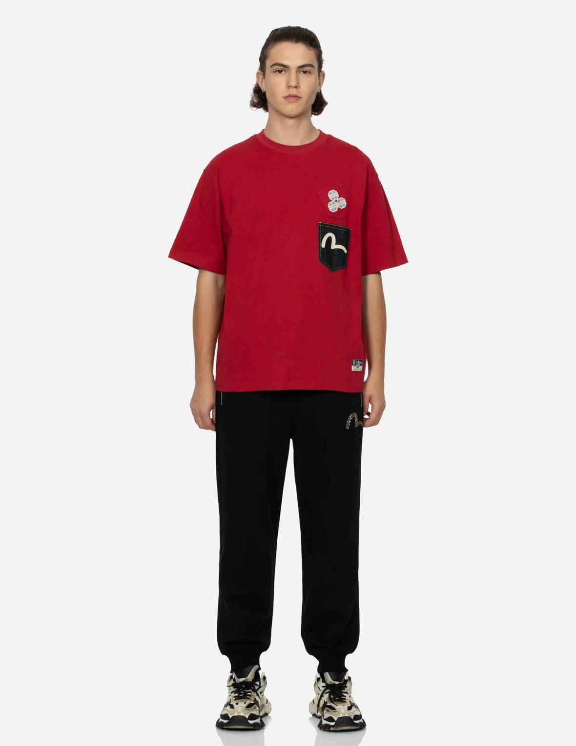 Multi-print and Multi-pocket Relax Fit T-Shirt