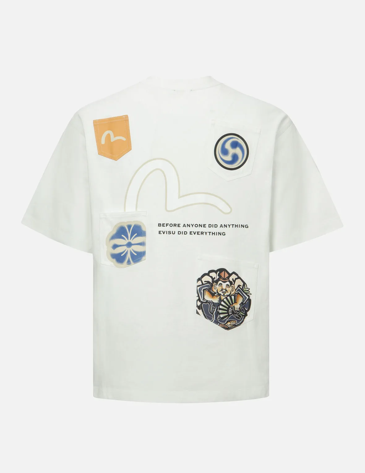 Multi-print and Multi-pocket Relax Fit T-Shirt