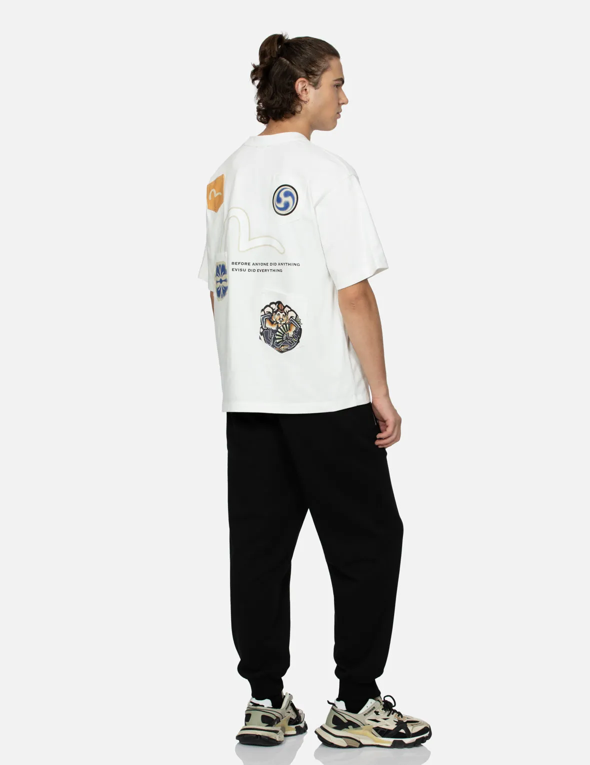Multi-print and Multi-pocket Relax Fit T-Shirt