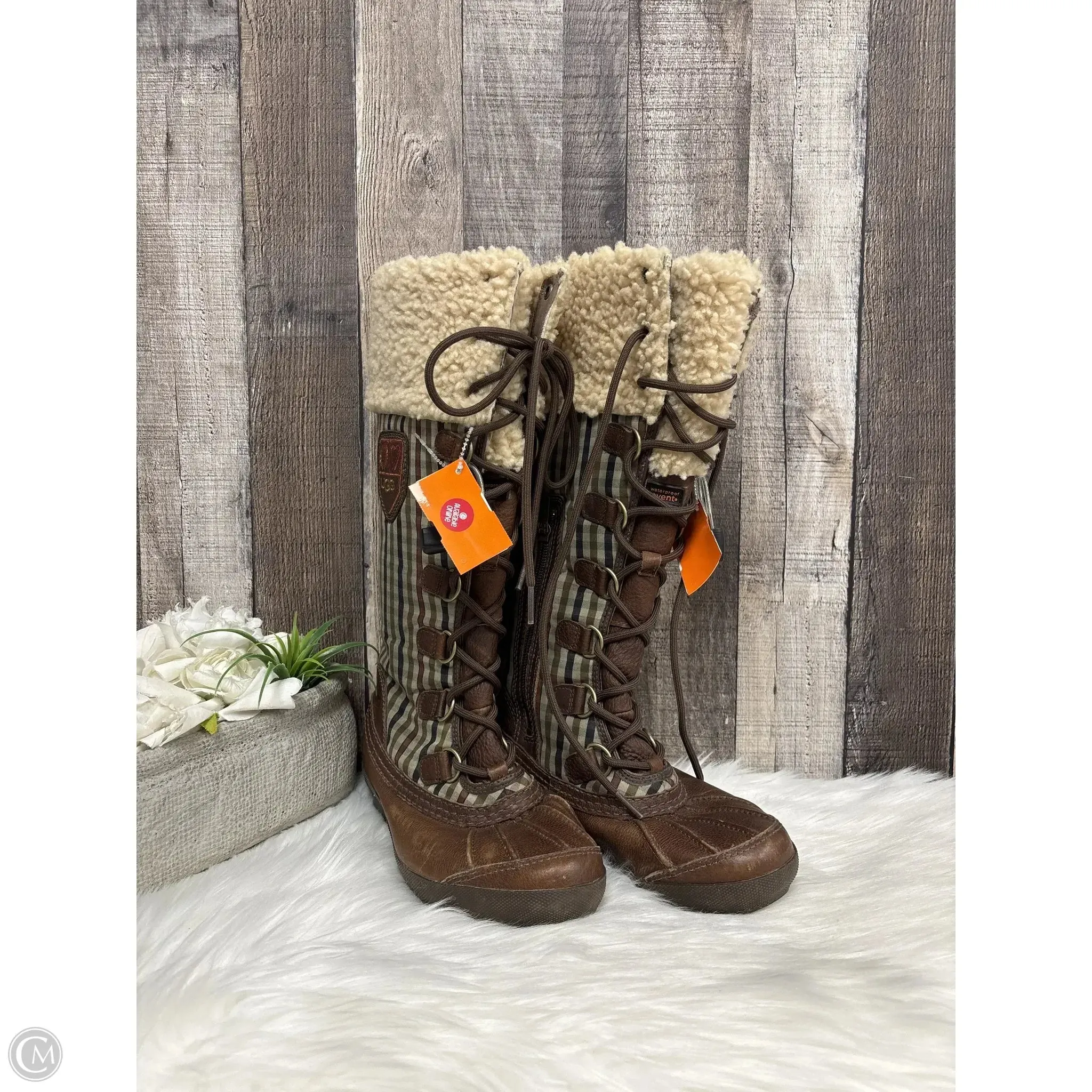 Play Hard Balance Core Boots Designer By Ugg In Brown, Size: 6.5