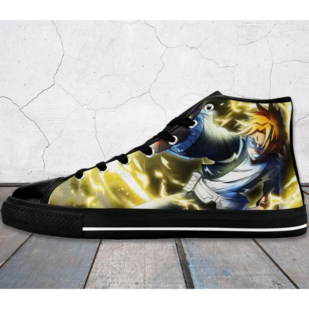 My Hero Academia Denki Kaminari Shoes High Top Sneakers for Kids and Adults Boku No Hero Accademia