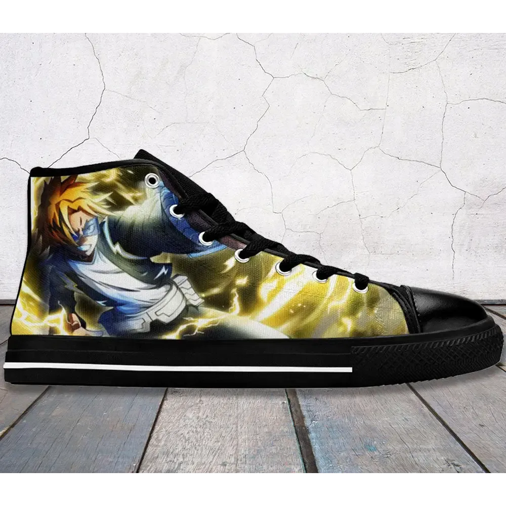 My Hero Academia Denki Kaminari Shoes High Top Sneakers for Kids and Adults Boku No Hero Accademia