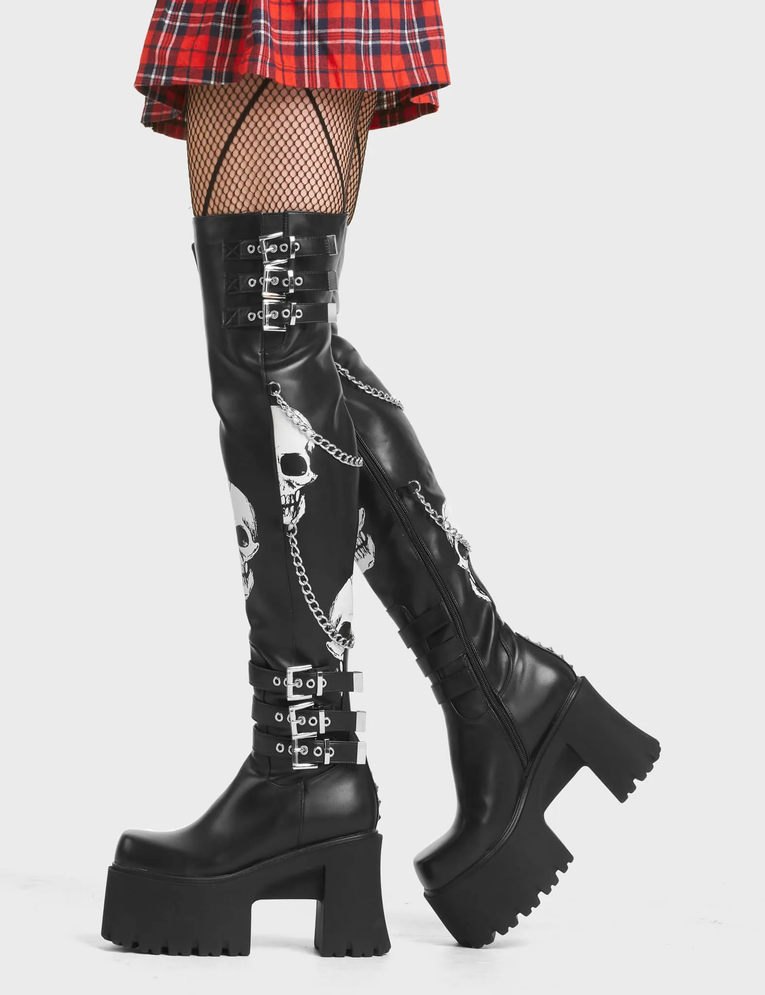 Nemesis Chunky Platform Thigh High Boots