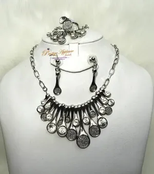 New Design Gold Plated Necklace Party Complete Set