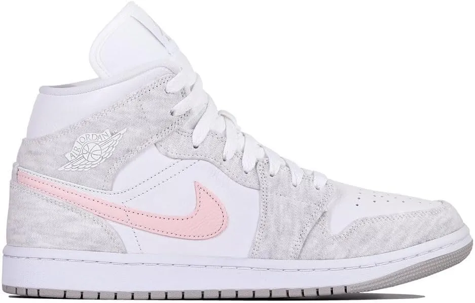 Nike Women's WMNS Air Jordan 1 Mid Trainers, Grey White, 10 Women