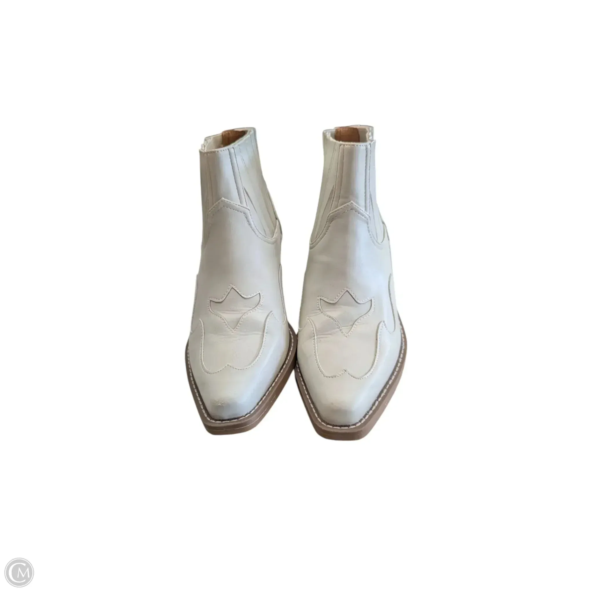 Durable Shell Urban Commute Premium Leather Upgrade Boots Western By Forever 21 In White, Size: 8