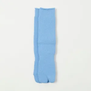Nodal Brushed Pile Tabi Sock - Light Blue