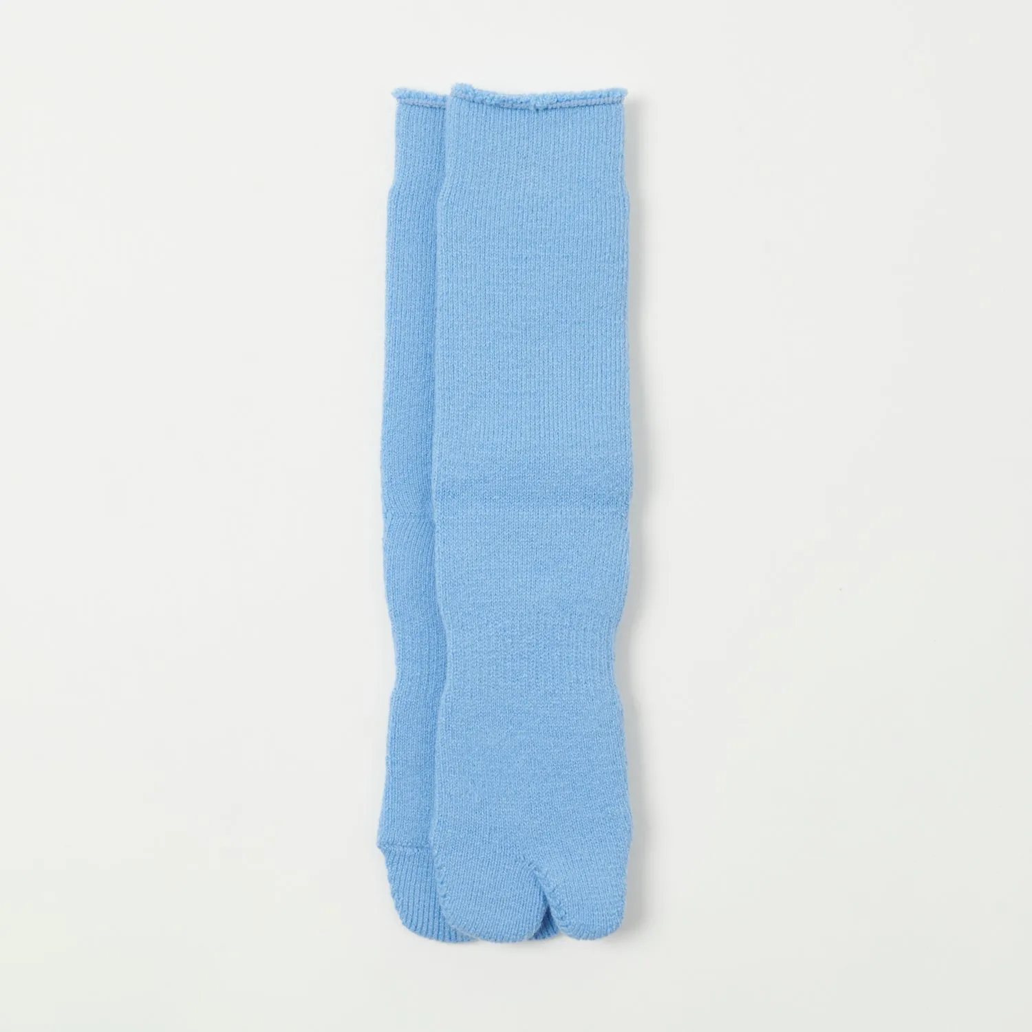 Nodal Brushed Pile Tabi Sock - Light Blue