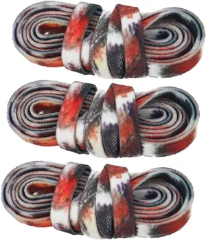 NOLITOY 3 Pairs Decorative Graffiti Shoelaces Lengths for Sneakers Canvas Shoes Sports Footwear High Visibility Printed Shoe Ties Easy Insertion Accessory